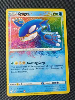 Pokemon TCG Shining Fates Holo Kyogre Card 021/072 Amazing Rare - Image 1