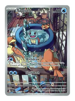 Squirtle 148/142 Illustration Rare Stellar Crown Pokemon Near Mint - Image 1