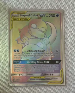 Pokemon Slowpoke & Psyduck GX 239/236 Unified Minds Secret Rare Holo Eng 250 - Image 1