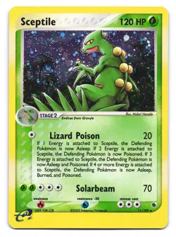 Sceptile 11/109 Holo Rare Ruby & Sapphire Pokemon Holo LP - Image 1
