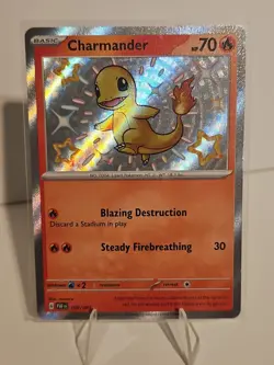 Charmander Shiny Holo Rare 109/091 NM - 2024 Pokemon TCG Paldean Fates - Image 1