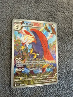 Pokemon TCG Braviary Illustration Rare Full Art Holo 214/191 Sv08 Surging Sparks - Image 2