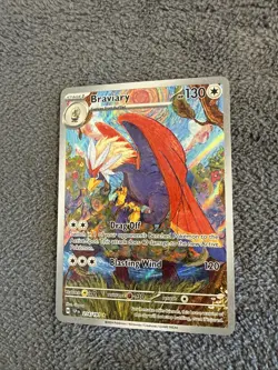 Pokemon TCG Braviary Illustration Rare Full Art Holo 214/191 Sv08 Surging Sparks - Image 3