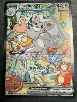 Pokemon TCG Cinccino Ex 119/086 Special Illustration Rare Chaos Rising 2026 - Image 1
