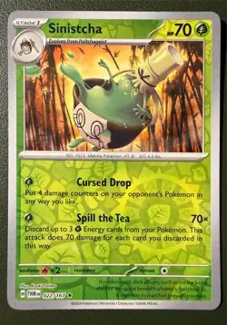 Pokemon TCG Sinistcha 22/167 Twilight Masquerade SV6 Reverse Holo NM - Image 1