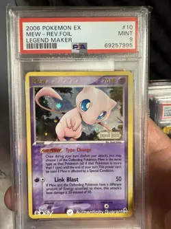 Pokemon 2006 Mew EX 10/92 Legend Maker Reverse Holo Foil Psa 9 - Image 1