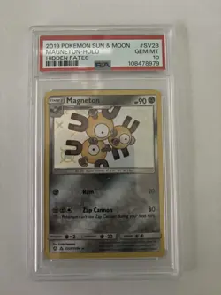 2019 Pokemon Hidden Fates Shiny Vault Magneton SV28/SV94 Holo PSA 10 - Image 1