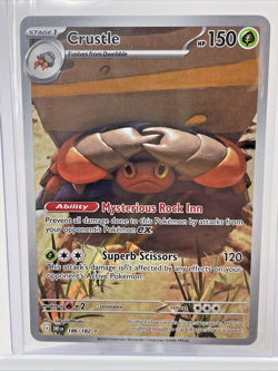 Pokemon TCG: Crustle 186/182 Destined Rivals Illustration Rare Full Art Holo NM - Image 1