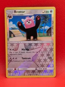 BEWEAR 111/147 R BURNING SHADOWS POKEMON REVERSE HOLO NM/M BEWEAR - Image 1