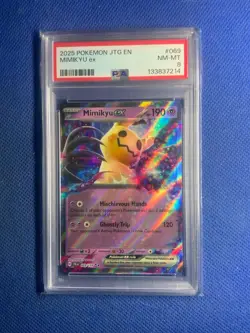 2025 POKEMON JTG EN-JOURNEY TOGETHER #069 MIMIKYU EX PSA 8 - Image 1
