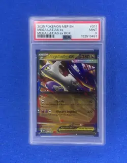 2025 POKEMON MEP EN-ME BLACK STAR PROMO MEGA LATIAS EX BOX MEGA LATIAS EX PSA 9 - Image 1