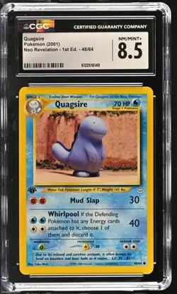 CGC 8.5 Quagsire [1st Edition] #48 Pokemon Neo Revelation - Image 1