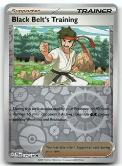 BLACK BELT'S TRAINING 144/159 COMMON REVERSE HOLO JOURNEY TOGETHER POKEMON NM/M - Image 1