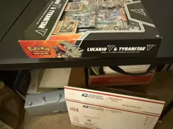 Pokemon Lucario V & Tyranitar V Heavy Hitters Premium Collection Box 14 Boosters - Image 5