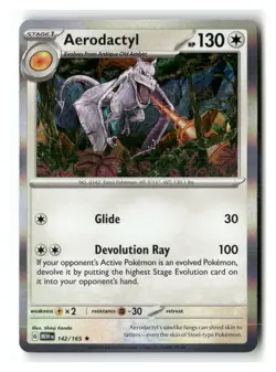 Aerodactyl 142/165 Rare 151 Pokemon Holo Near Mint - Image 1