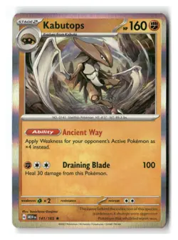 Kabutops 141/165 Rare 151 Pokemon Holo Near Mint - Image 1