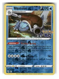 Blastoise 017/078 Holo Rare Pokemon GO Pokemon Reverse Holo Lightly Played - Image 1