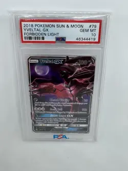 YVELTAL GX #79 2018 Pokemon Sun & Moon Forbidden Light PSA 10 (POP 85) - Image 1
