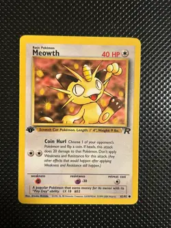 Meowth Team Rocket 62/82 Unlimited Regular Common English 2000 - Image 1
