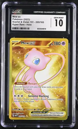 Mew ex 2023 Pokemon Scarlet & Violet 151 CGC 10 #205 - Image 1