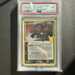 PSA 9 Umbreon Gold Star #17 2021 Pokemon Celebrations Classic Coll. NEW CERT! - Image 3