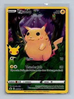 PIKACHU 005/025 HOLO R CELEBRATIONS POKEMON NEAR MINT PIKACHU - Image 1
