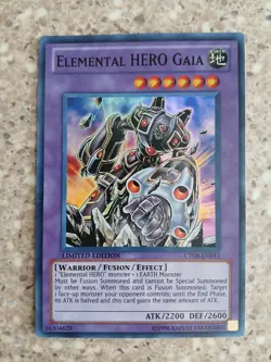 Yu-Gi-Oh! Elemental HERO Gaia CT08-EN011 Limited Edition - LP - FREE SHIPPING! - Image 1