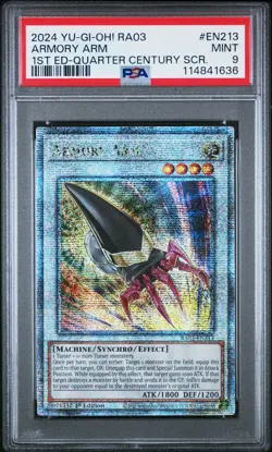 2024 YU-GI-OH! RA03-QUARTER CENTURY BONANZA #EN213 ARMORY ARM PSA 9 - Image 1