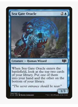 MTG Sea Gate Oracle #124 Commander (C14) Near Mint NM Magic Card - Image 1