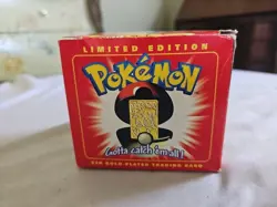 NIB Limited Ed 23k Gold-Plated Pokemon Nintendo Card from Burger King Charizard - Image 1