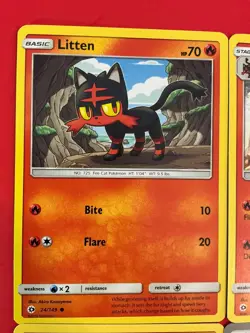 16 Litten Torracat Incineroar pokemon TCG mix LOT 🐱🔥😻 Cat Kitty Collection - Image 2