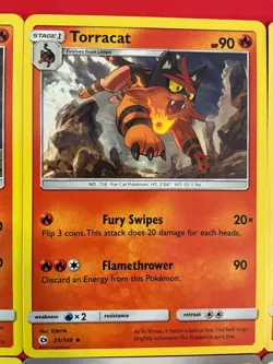 16 Litten Torracat Incineroar pokemon TCG mix LOT 🐱🔥😻 Cat Kitty Collection - Image 3