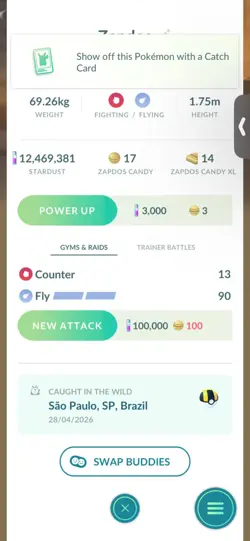 Pokemon Go Shiny Legendary Galerian Zapdos - Image 2
