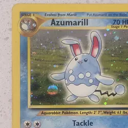 2000 Pokemon Azumarill 2/111 Neo Genesis Holo Rare Raw Card - Image 2