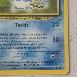 2000 Pokemon Azumarill 2/111 Neo Genesis Holo Rare Raw Card - Image 4