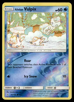 Alolan Vulpix SM - Ultra Prism Reverse Holo 30/156 Pokemon TCG - Image 1