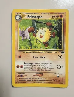 🌴 Pokemon Primeape 18/18 Southern Islands Rare Card! - Image 1