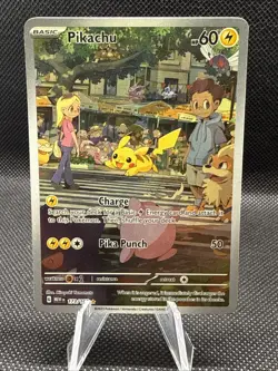 2023 Pokemon TCG Mew 151 Pikachu Full Art Secret Illustration Rare Card 173/165 - Image 1