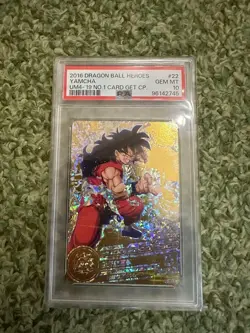 Dragon Ball Heroes HUM4 22 Yamcha Parallel Rare PSA10 Collectors Card - Image 1