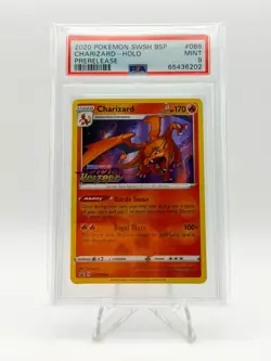 2020 POKEMON VIVID VOLTAGE PRERELEASE PROMO STAMPED HOLO CHARIZARD SWSH066 PSA 9 - Image 1