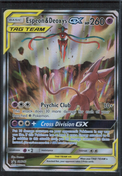 Espeon & Deoxys GX SM240 Promo Holo Pokemon TCG Tag Team Sun & Moon NM - Image 1