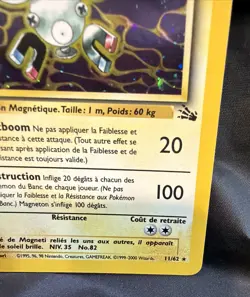 Pokemon Magneton Fossil Holo Rare 11/62 Unlimited French 1999 - Image 5