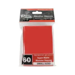 Monster Protectors Card Sleeves Undersized - Super Matte Red (60) New - Image 1