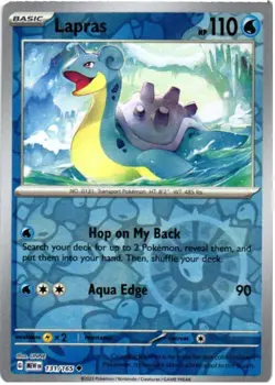 Lapras 131/165 Uncommon 151 Pokemon Reverse Holo Near Mint - Image 1