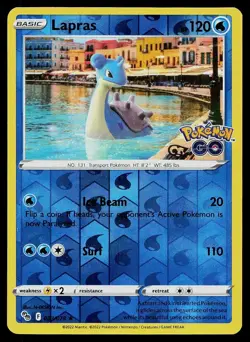 Pokemon Card Pokemon GO Lapras 023/078 Reverse Holo Rare - Image 1
