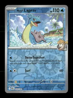 Misty's Lapras 050/182 Destined Rivals Reverse Holo NM/M Pokemon - Image 1