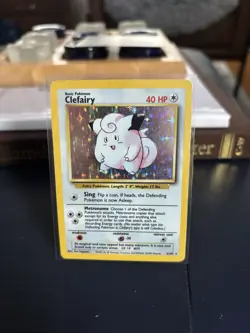 Pokemon TCG Clefairy Base Set 5/102 Holo Unlimited Rare HP/DMG - Image 1