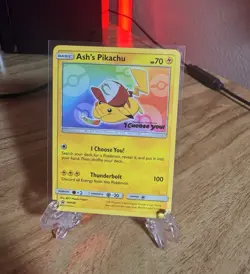 Pokemon Company Ash's Pikachu SM108 Promo Holo 70 HP English Pokemon TCG 2017 - Image 1