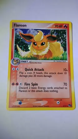 Pokemon / Flareon / Pop Series 3 / Holo Promo / Played C. / 002-017 - Image 1