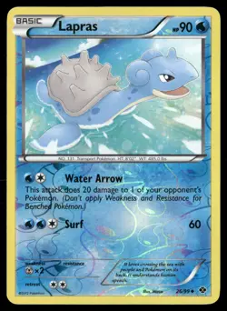 Lapras 26/99 Uncommon Next Destinies Pokemon Reverse Holo Lightly Played - Image 1